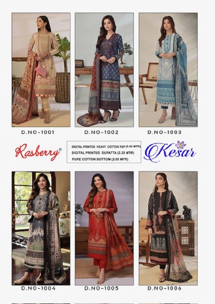 Rasberry Kesar Vol-1 - Kurti Pant With Dupatta